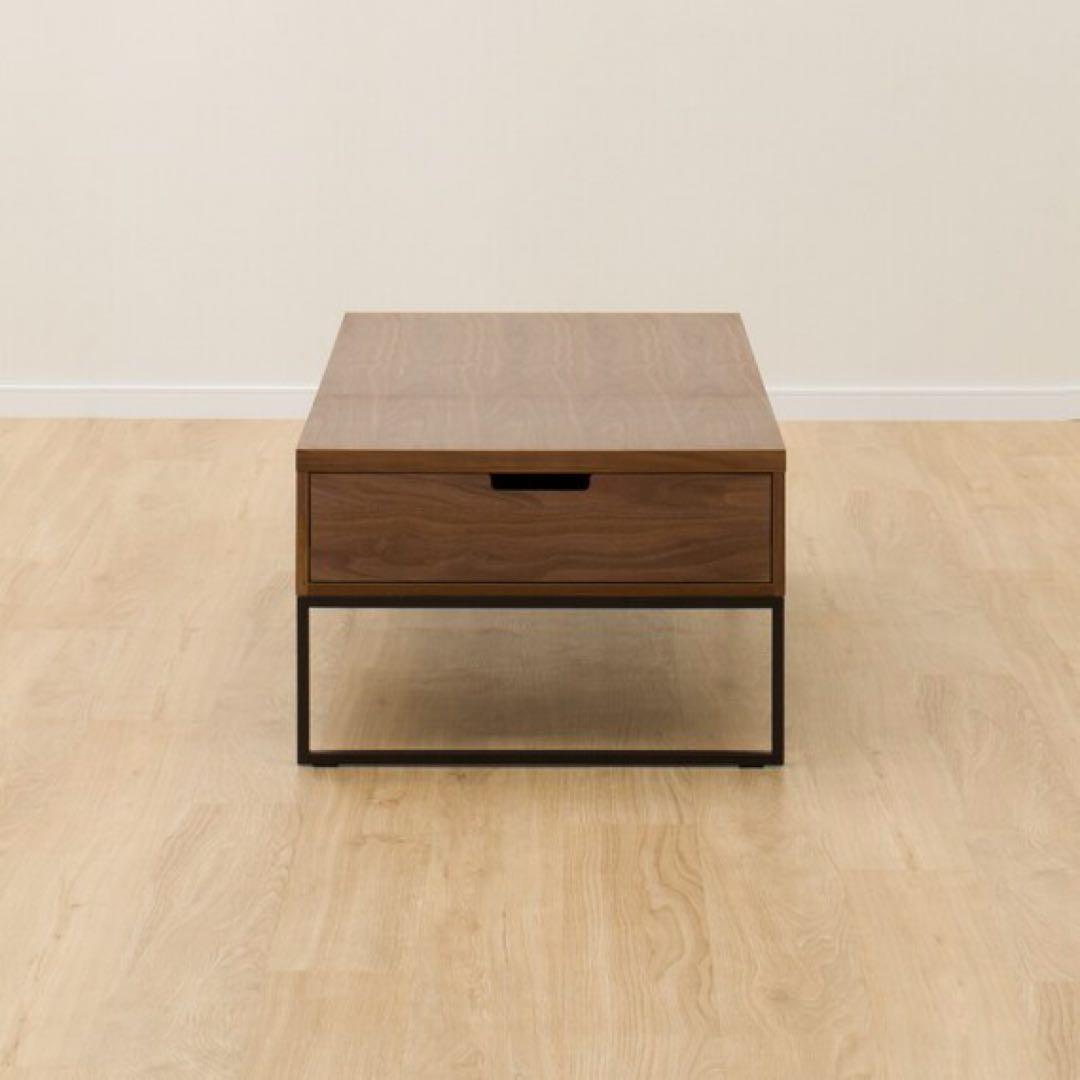 ニトリ 昇降 センターテーブル Nヒバリ 120 MBR ミドルブラウン 美品