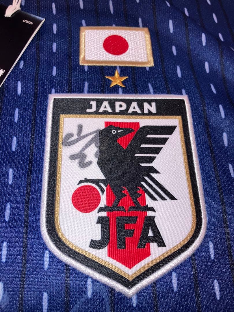 猶本光選手 adidas 日本代表 サッカーシャツ 直筆サイン サイズ2XO