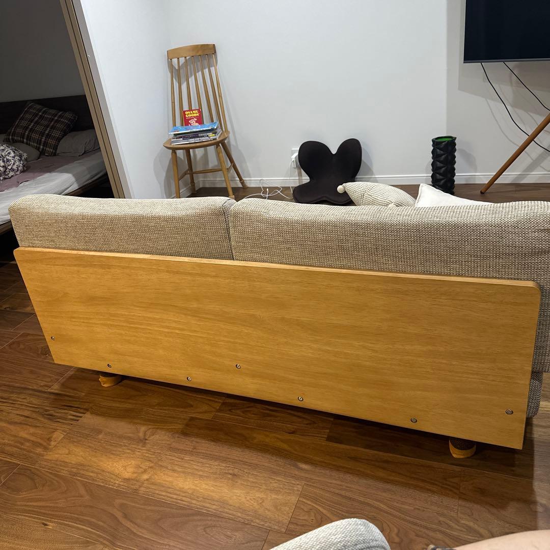 無印良品 ゆったり座れるアームレスソファ 2シーター ポリエステル