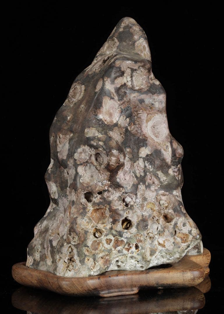 紅梅 梅花石 台付 5.7kg 鑑賞石 水石 原石 天然石 鉱石 盆石 飾石