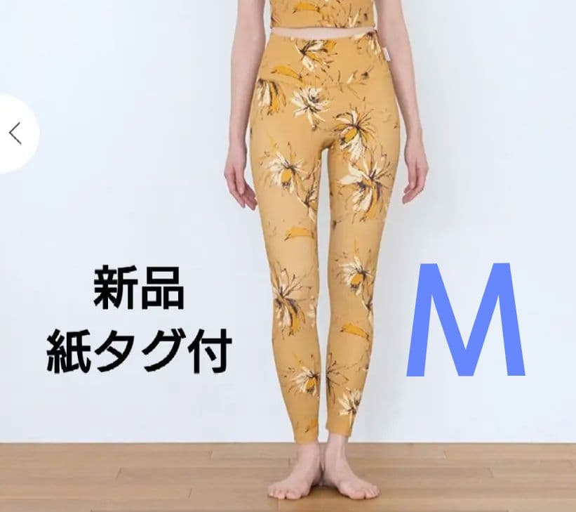 【SUKALA】リブBigフラワープリント レギンス Ｍ SUKALA】リブBigフラワープリントレギンス(XS・S・M・Lサイズ スモーク