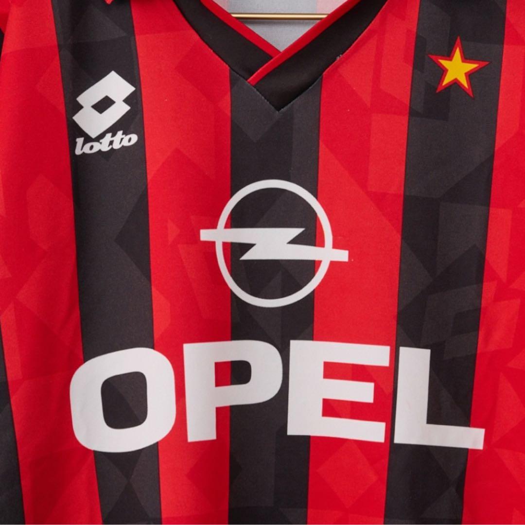 90sACミランユニフォームLotto製OPELスポンサー95-96ホームシャツ