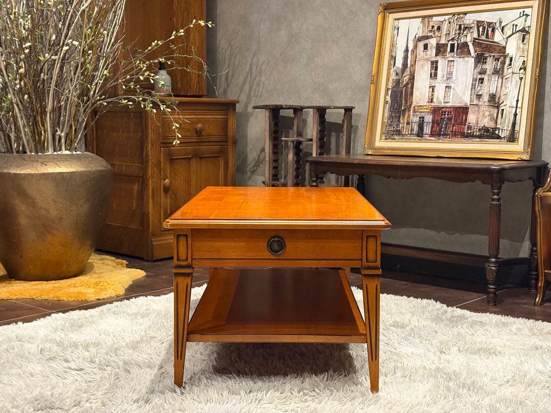 エレガントスタイル センターテーブル ローテーブル 引き出し 応接机 SG