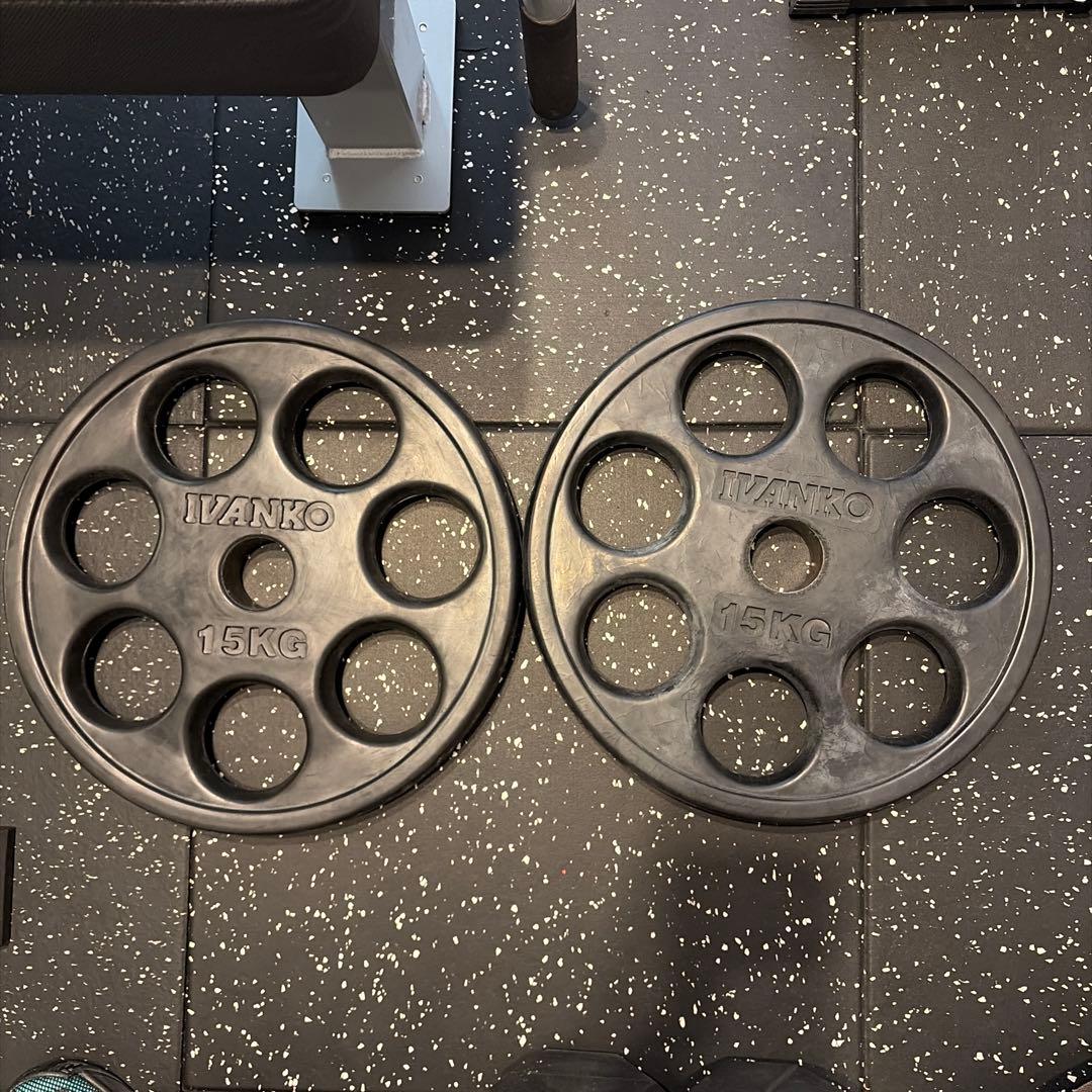 【定価46,200円】IVANKOイヴァンコオリンピックラバープレート15㎏×2 楽天市場】[IVANKO] オリンピックラバー EZプレート（15kg /2枚組み