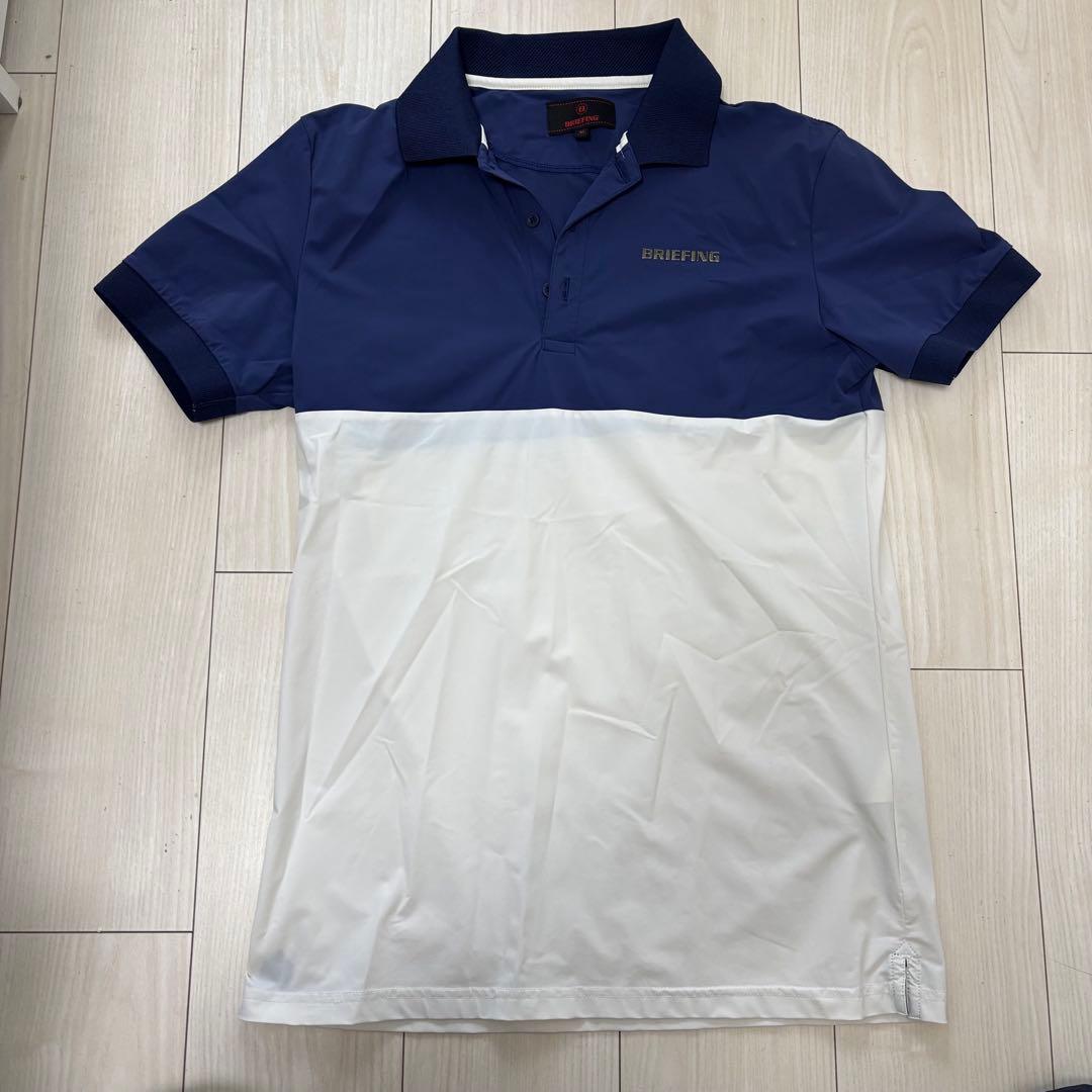 BRIEFING ポロシャツ M ネイビー/ホワイト ツアー 半袖ポロシャツ(半袖シャツ・ポロシャツ)|BRIEFING