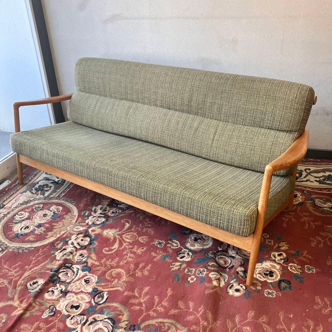 北欧レトロ 東京インテリア オークライフ 3シーター 三人掛けソファー