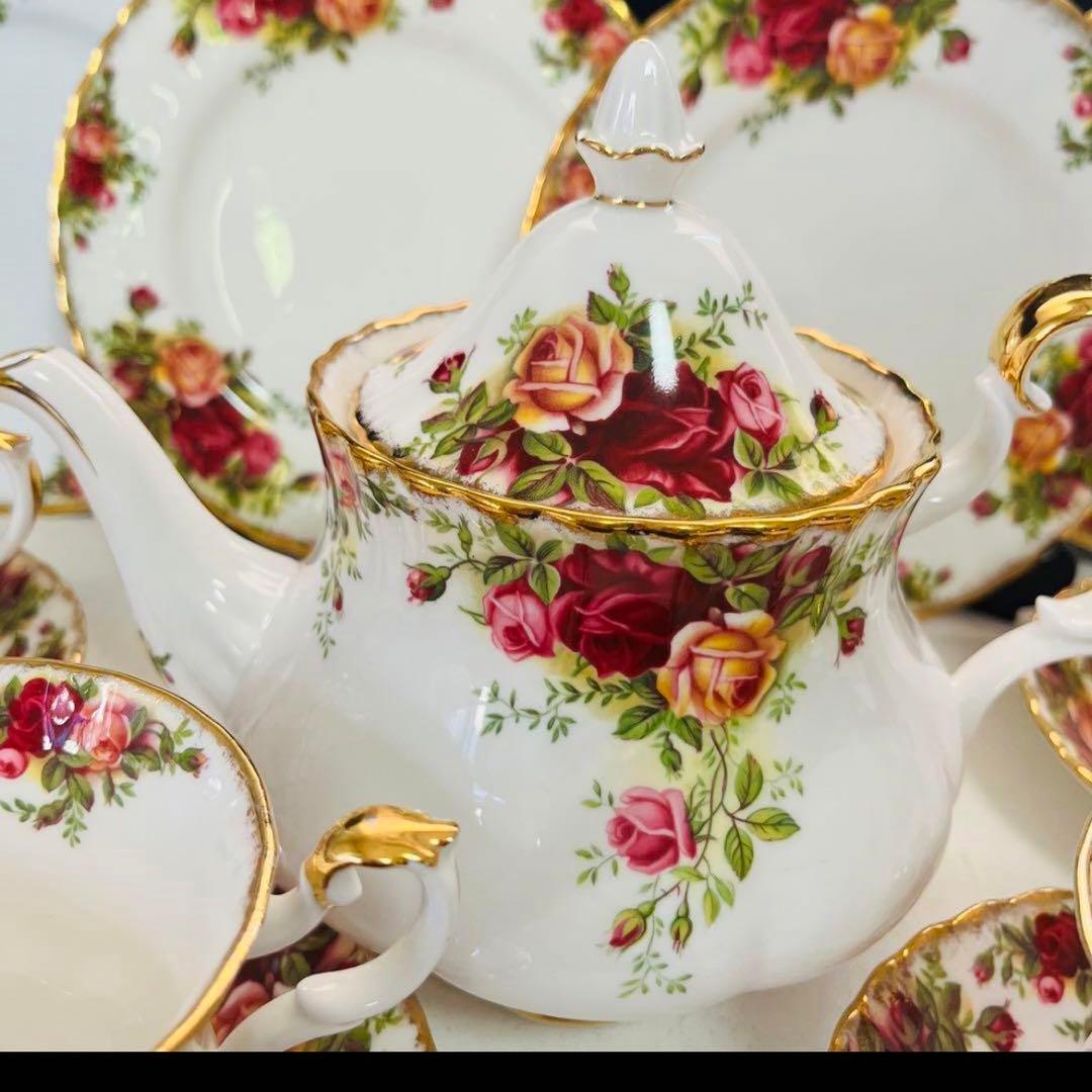 ロイヤルアルバート オールドカントリーローズ 4人用 ポットセット