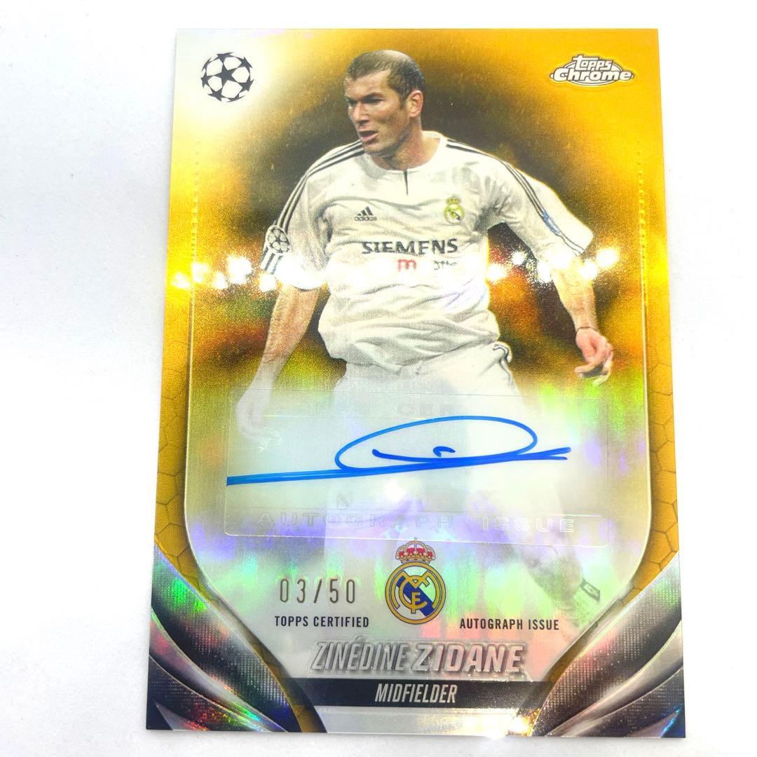 2023-24 topps chrome zidane ジダン サインカード - メルカリ