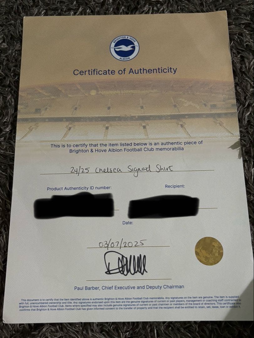 発行証明書あり チェルシー 2024/25 サイン入りユニフォーム - メルカリ