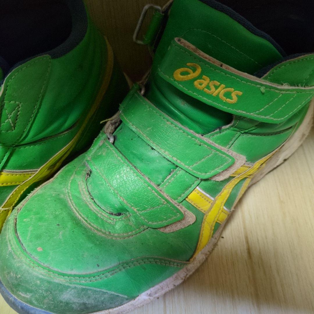 ASICS 安全靴 緑/黄 JSAA A種 - メルカリ