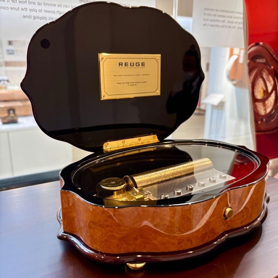 リュージュ72弁オルゴール 星に願いを リーフ型象篏細工Fleur de Lys リュージュ72弁オルゴール 星に願いを リーフ型象篏細工Fleur de Lys