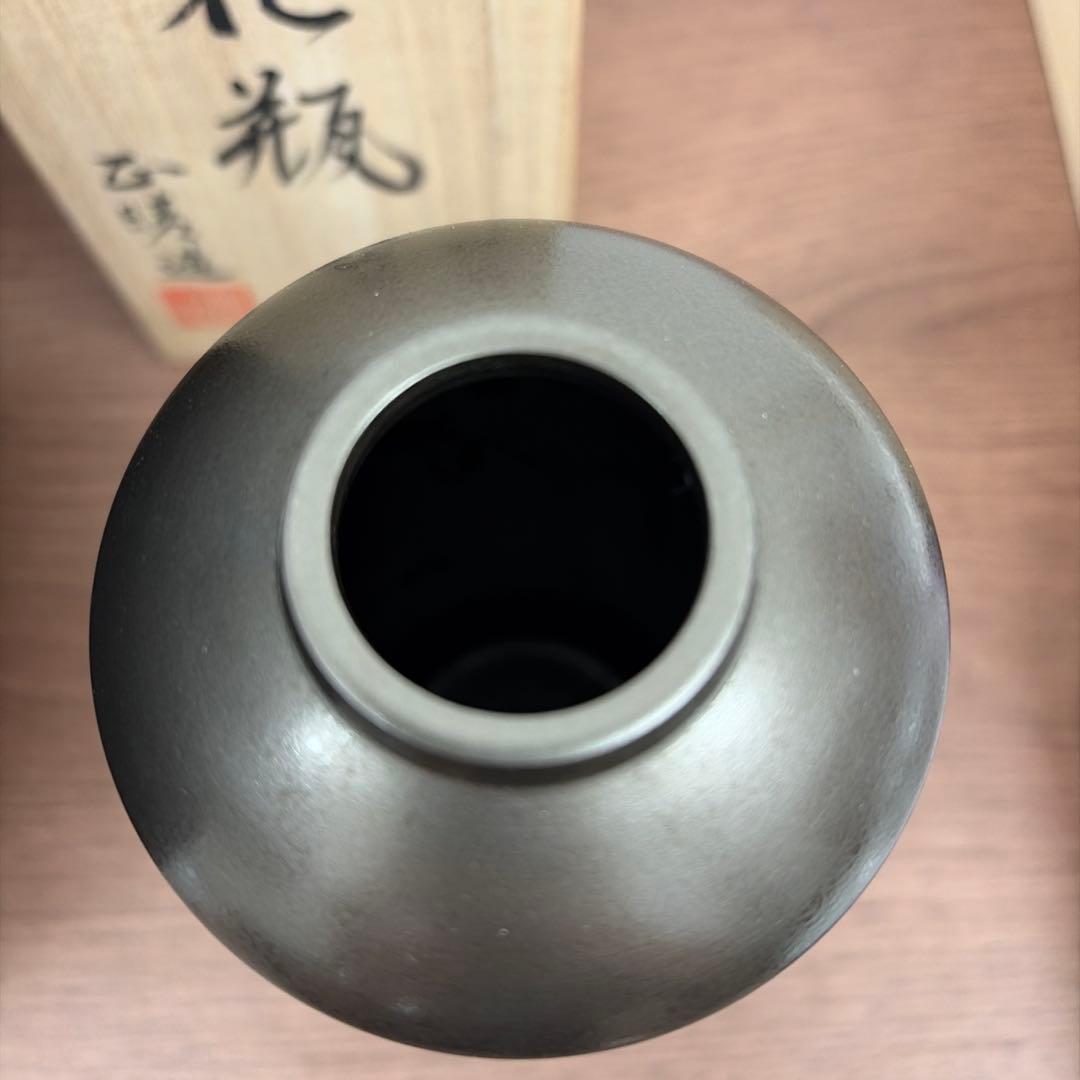 未使用品】鋳銅 蒔絵 双鶴 正晴造 花瓶 花器 置物 - メルカリ