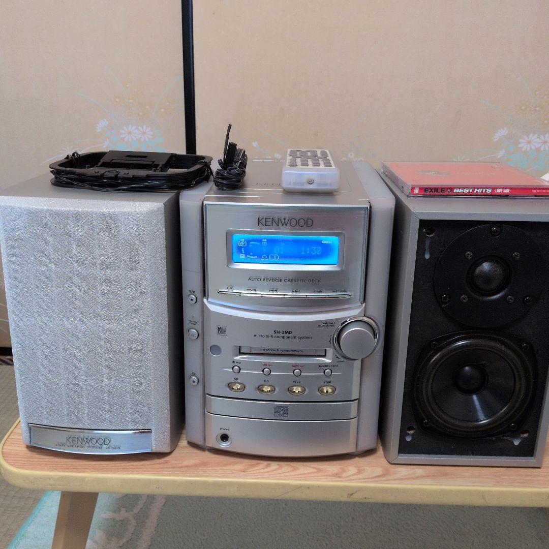 KENWOOD CD・MD・カセットデッキ.動作良好.AM.FMアンテナ - メルカリ