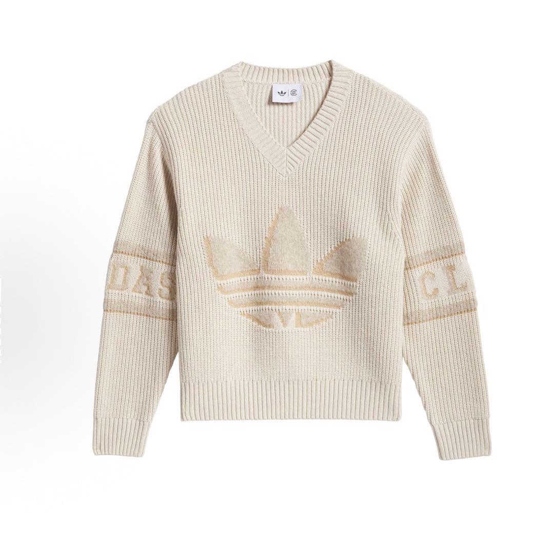 新品2XL Adidas CLOT BY EDISON長袖ニット IK2975 adidas CLOT SST CROCHET TT BY EDISON CHEN ウォームサンドストーン