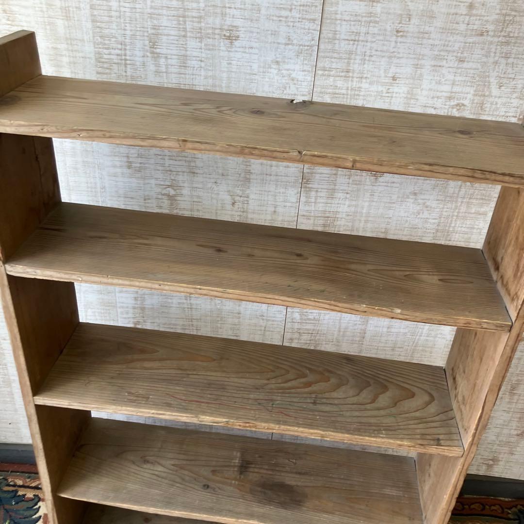 昭和レトロ ミッドセンチュリー くさび型 楔棚 木製飾り棚 オープン