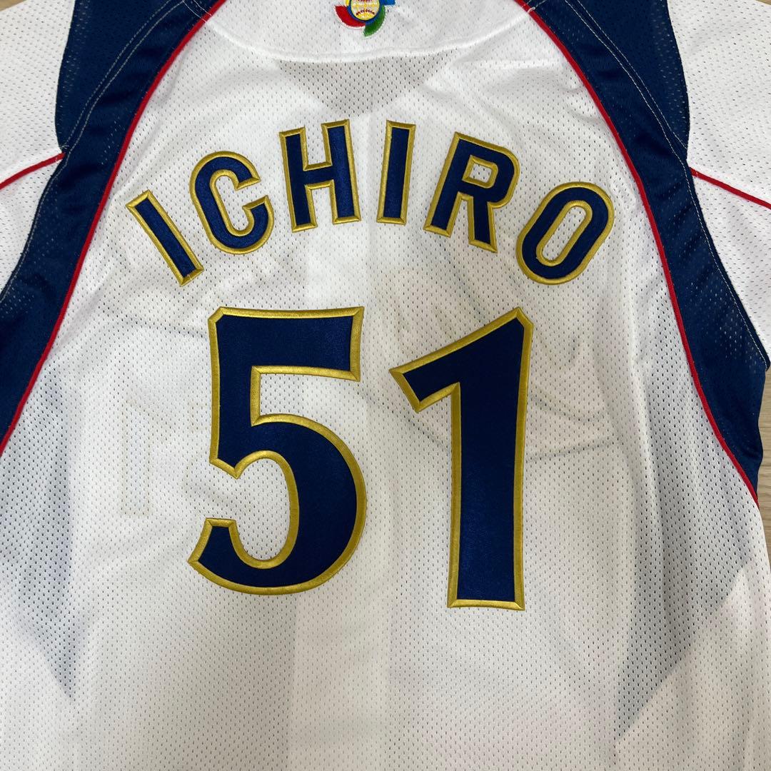 侍ジャパン イチロー刺繍ユニフォーム ホームユニフォーム - メルカリ