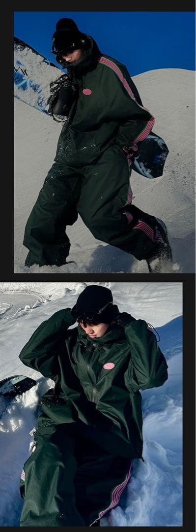 新品 Q.LEO スノボ ウェア 男女兼用 上下セット ノーボード パーカー