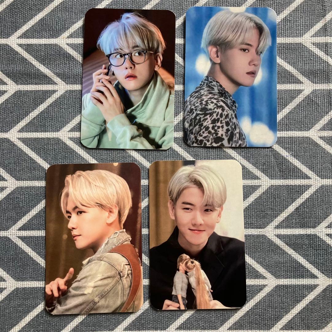 EXO ベッキョン トレカ4枚 BAEKHYUN シリアル 当選 トレカ4枚 EXO ベッキョン トレカ セット BAEKHYUN - メルカリ