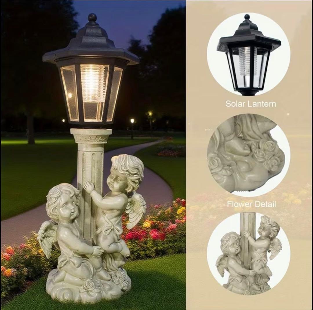 【自動点灯】天使像 ソーラーライト 屋外 防水 ガーデン街灯 楽天市場】ソーラーライト 2個セット 屋外 防水 ガーデンライト
