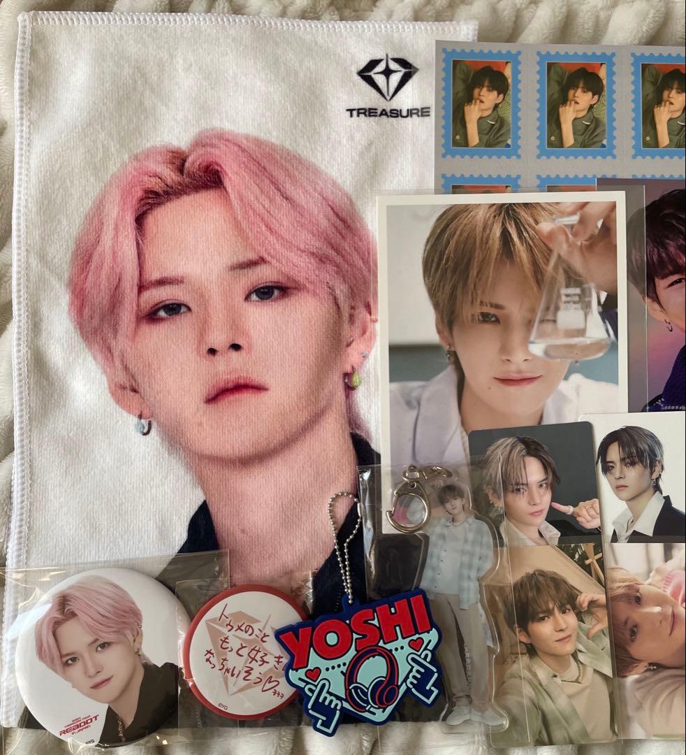 TREASURE ヨシ トレカ アクキー アクスタ 缶バッジ スローガン セット