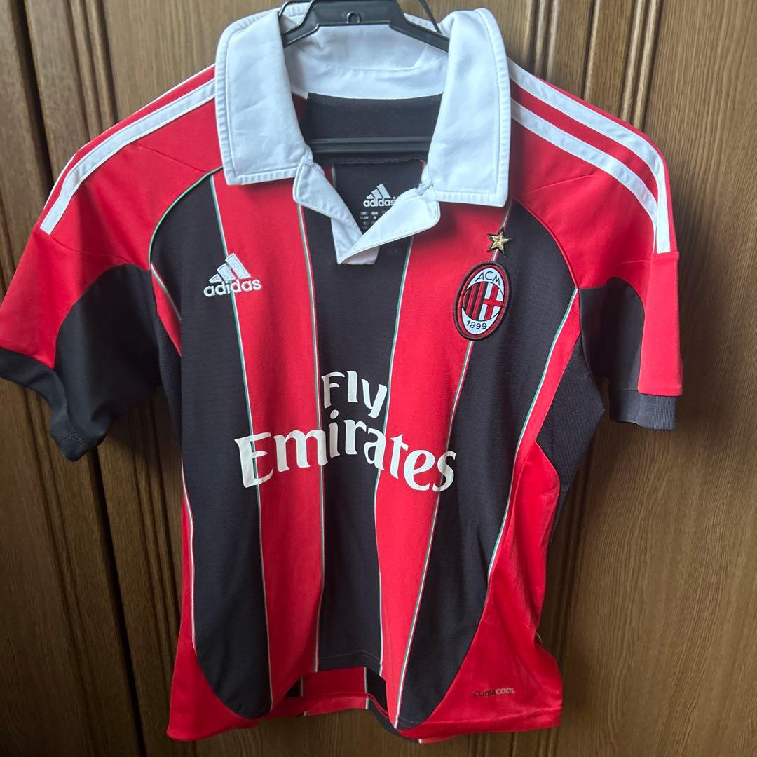 ACミラン Adidas シャツ Mサイズ - メルカリ
