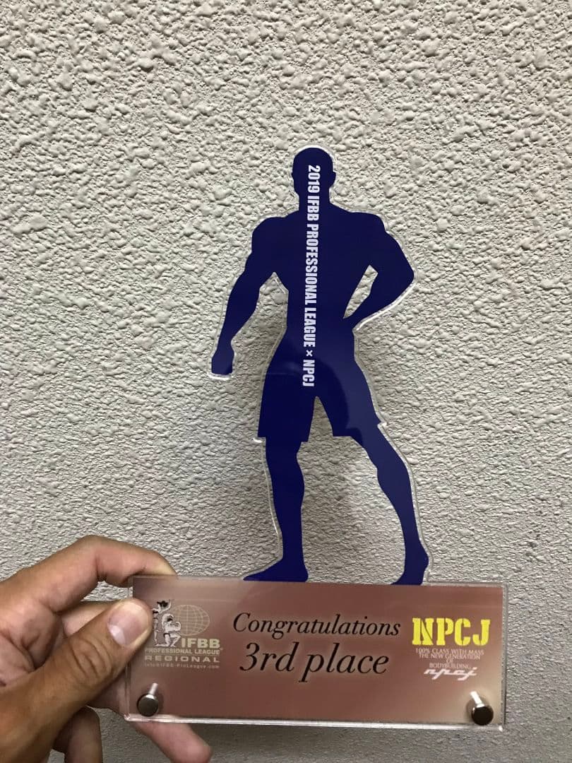 npcj(現FWJ) 3位入賞 トロフィー メダル 2019年当時物 NPC WORLD WIDE ×FWJ トロフィー - メルカリ
