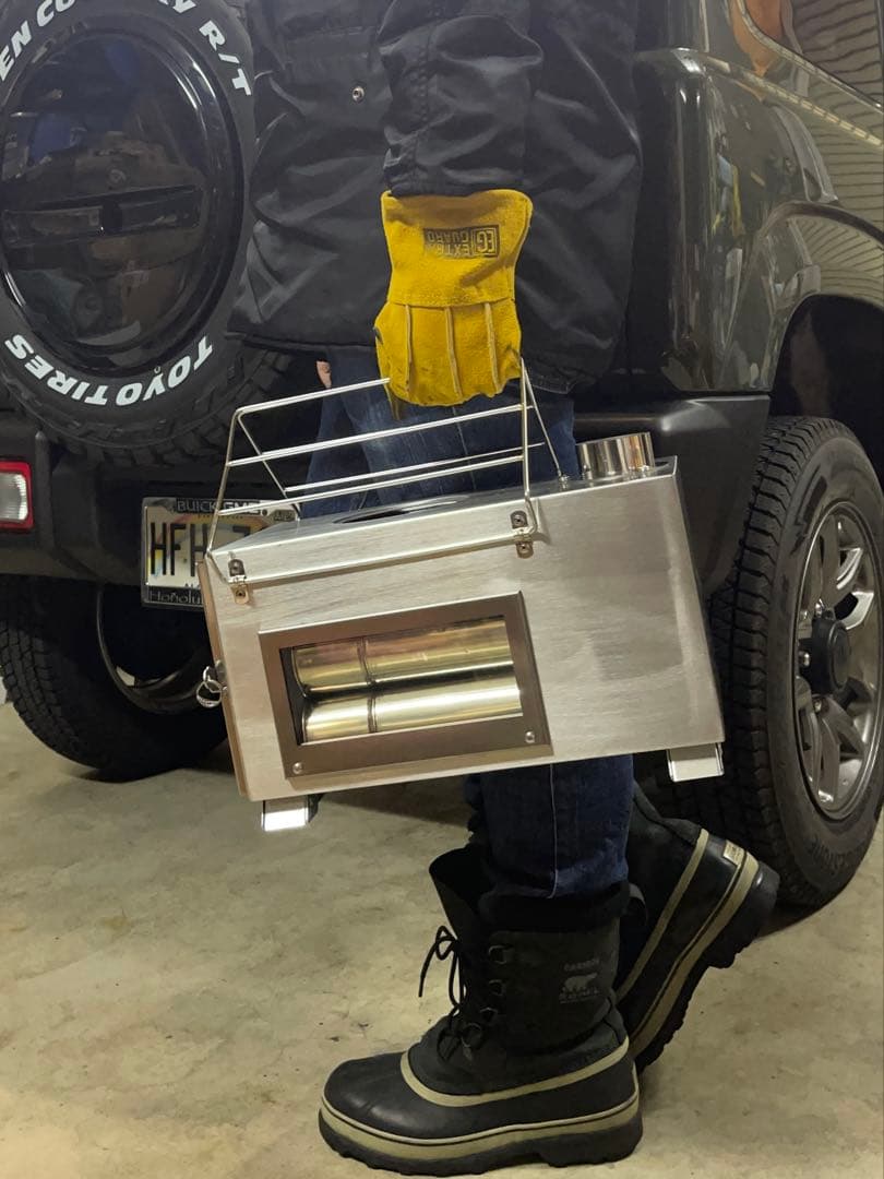 NORTHBASE薪ストーブ キャンプ 3面ガラス ステンレス アウトドア 焚火