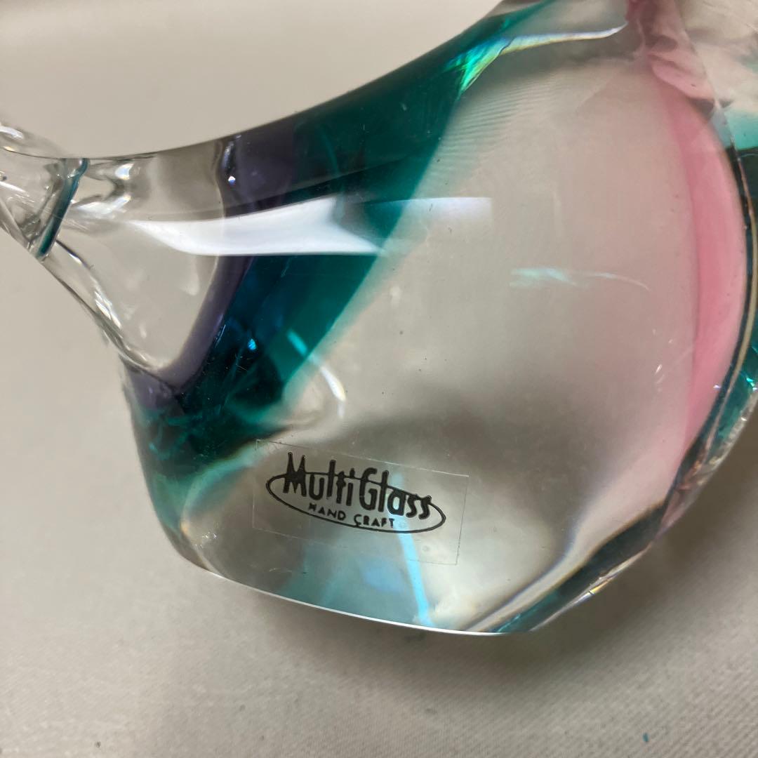 Multi Glass マルティグラス 鳥置物 ペア 伝統工芸 ガラス置物 - メルカリ