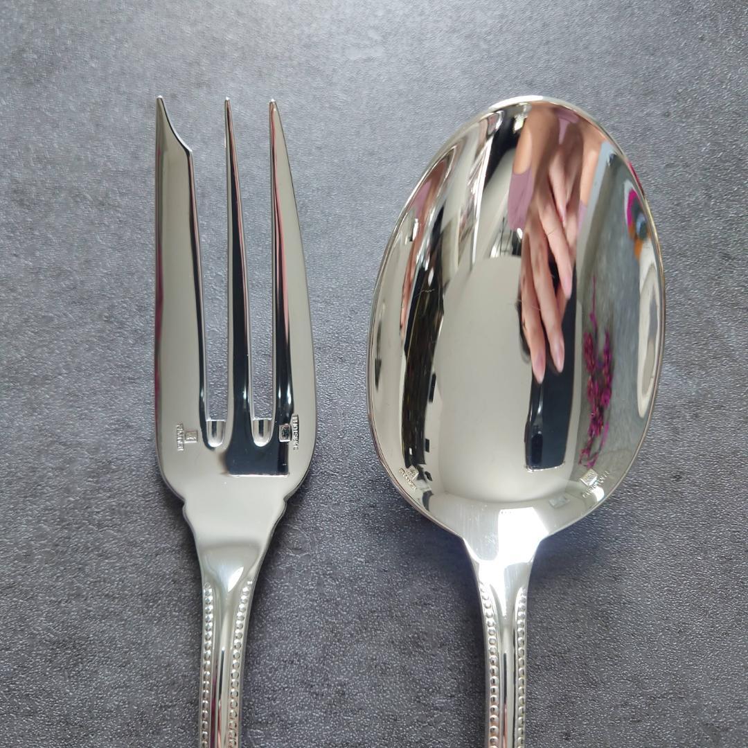 美品 クリストフル パール サービングフォーク サービングスプーン