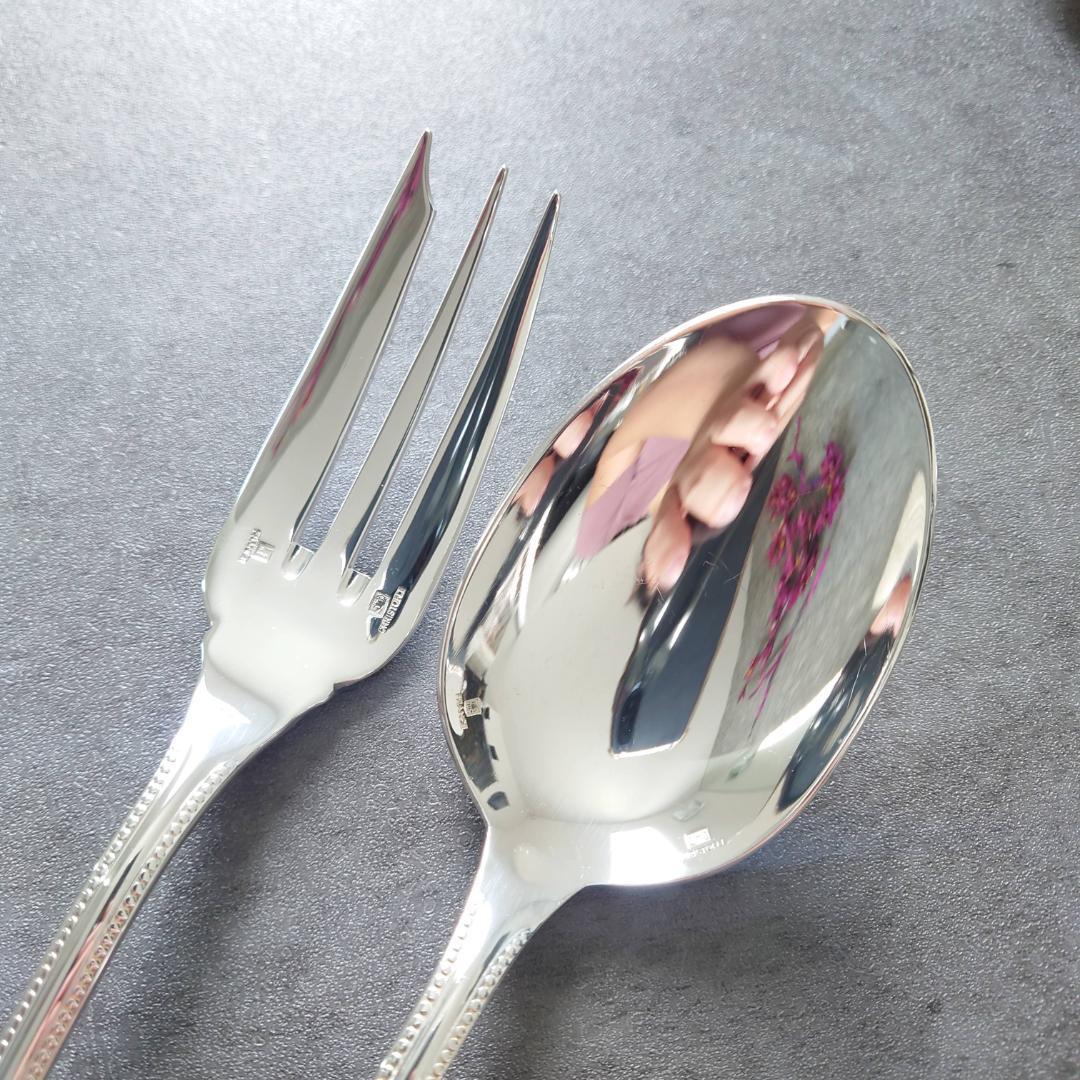 美品 クリストフル パール サービングフォーク サービングスプーン