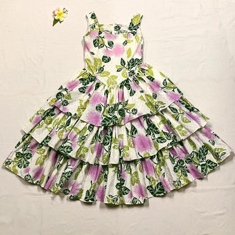 1914 新品 フラダンス ドレス 衣装 サンドレス ノースリーブ クリーム