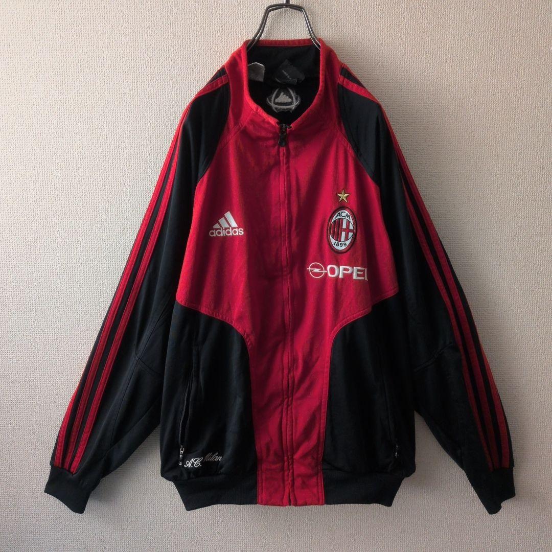 希少☆アディダス ACミラン 刺繍ロゴ トラックジャケット M - メルカリ