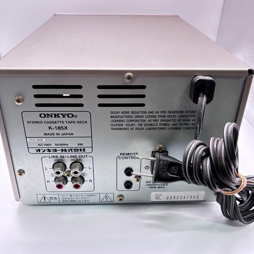 ONKYO オンキョー K-185X ステレオカセットデッキ - メルカリ