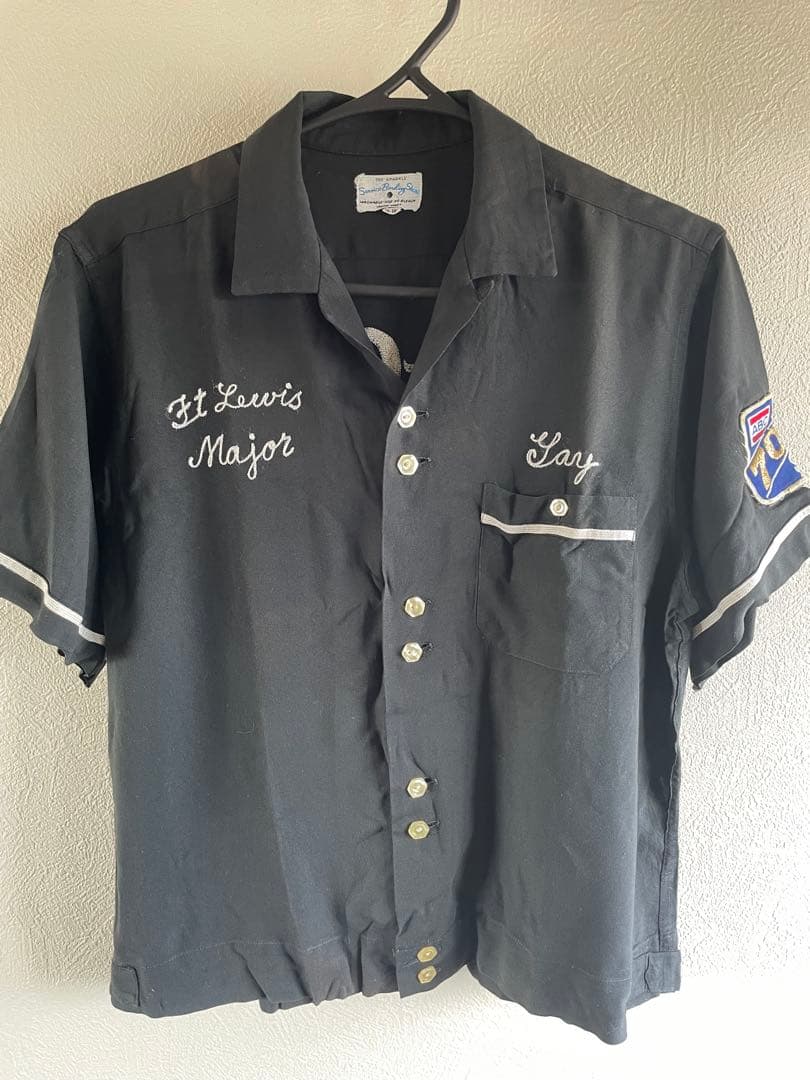 50s〜60s ボーリングシャツ チェーンステッチ ビンテージ 美品 - メルカリ