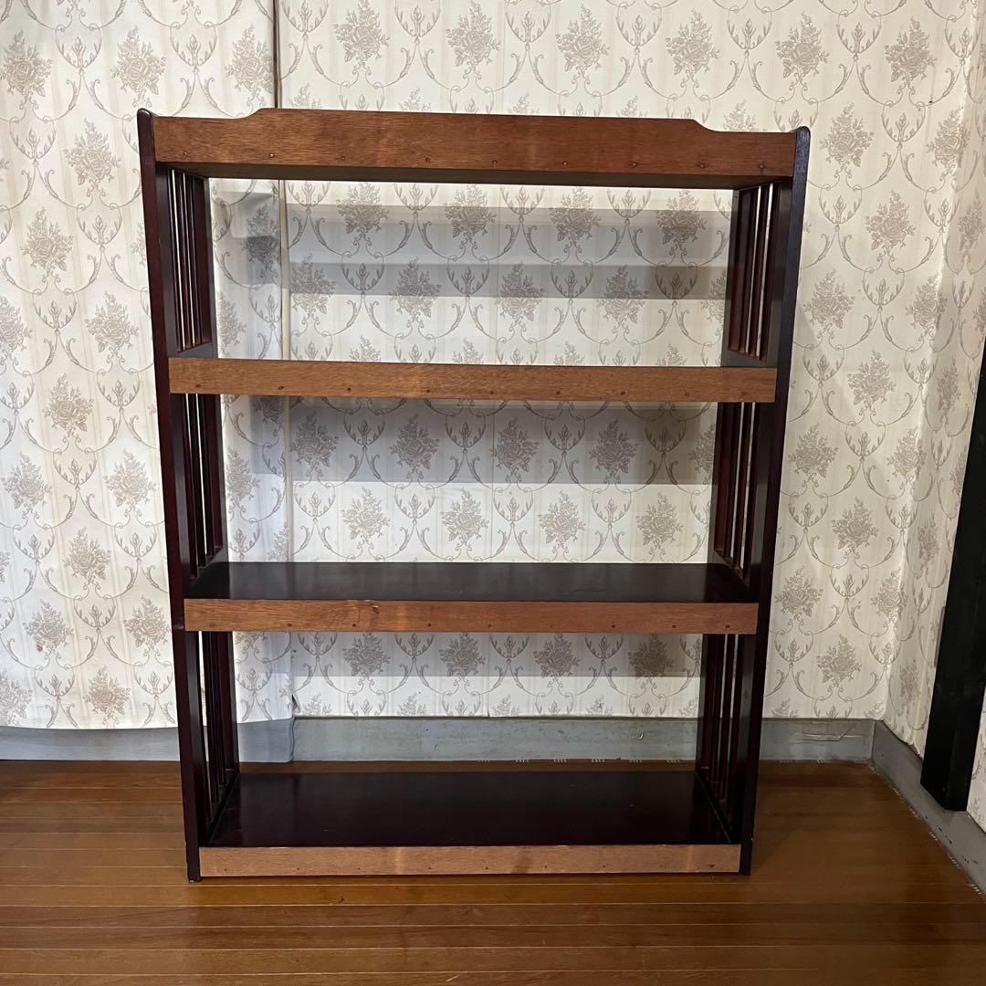 アンティーク】昭和レトロ 木製 オープンラック 飾り棚 本棚 ウッド