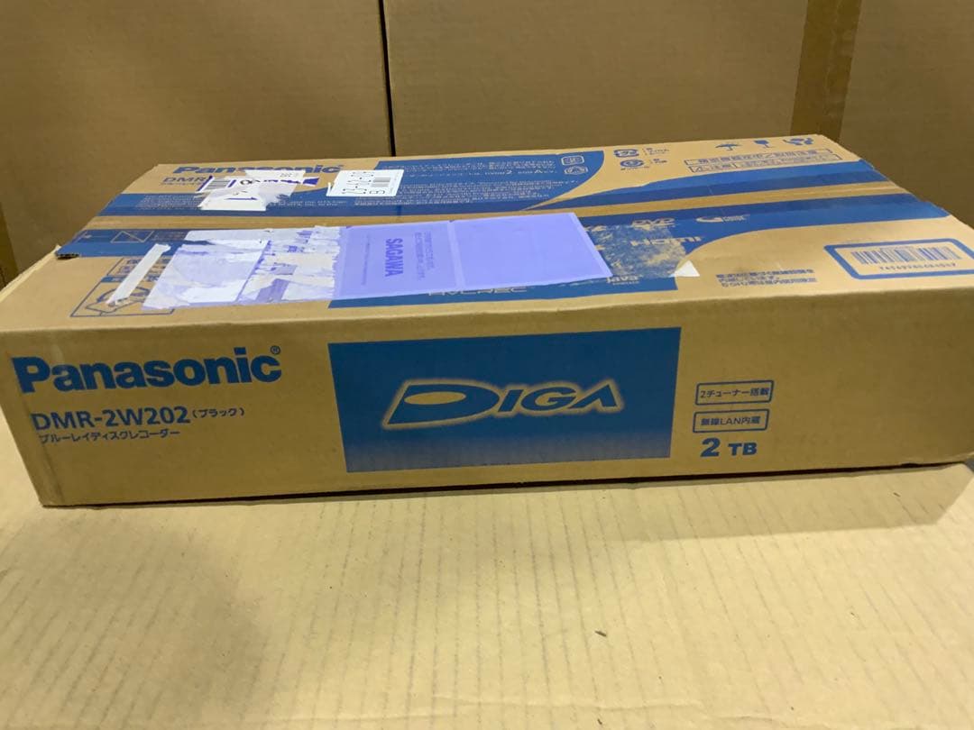 新品未使用箱不良　パナソニック ブルーレイレコーダーDIGA DMR-2W202 DIGA [箱破損 または 箱汚れ品]Panasonic ディーガ DMR-2W202 : 中古