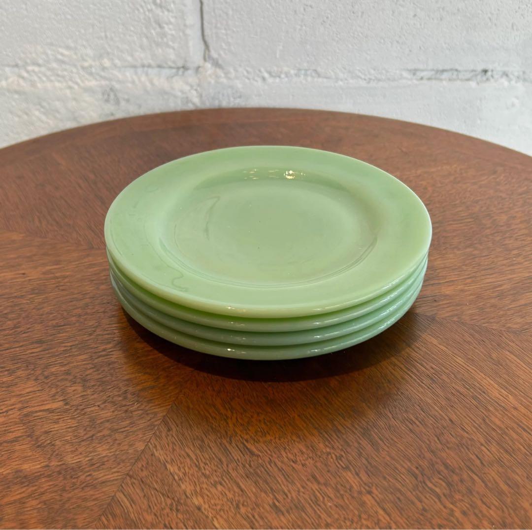 Fire-King ファイヤーキング　サラダプレート ジェーンレイ サラダプレート ジェダイ刻印つき Fire-king