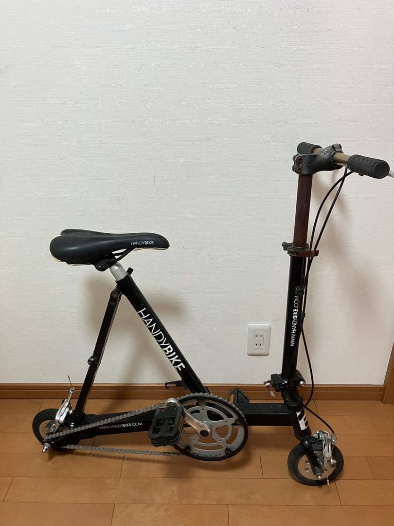 HANDYBIKE 折りたたみ自転車 ブラック Yahoo!オークション -「handybike」(折り畳み自転車) (車体)の落札相場