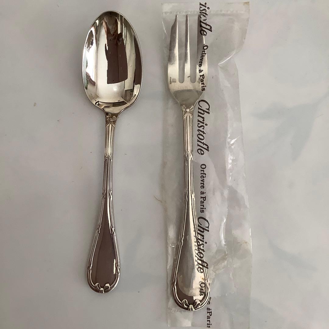 銀製クリストフフル　デザートスプーン、フォーク　セット⑤ 楽天市場】カトラリーセット「ボヌール」5種10本入り（デザートナイフ