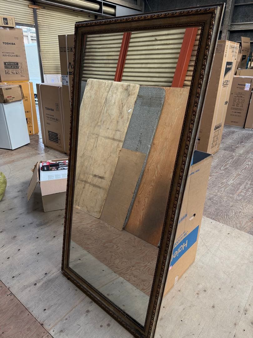 大型木製スタンドミラー 全身鏡 姿見鏡 スタンドミラー 幅90x高さ180cm 大型 ワイド おしゃれ