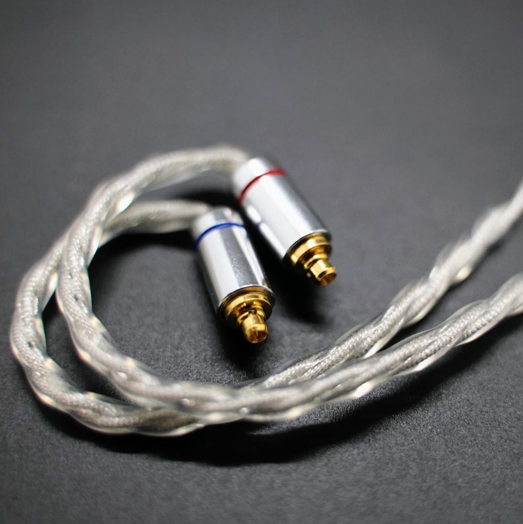 【1点のみ】7N粒子単結晶銅銀メッキ リッツ構造　IE900 4.4mm L字