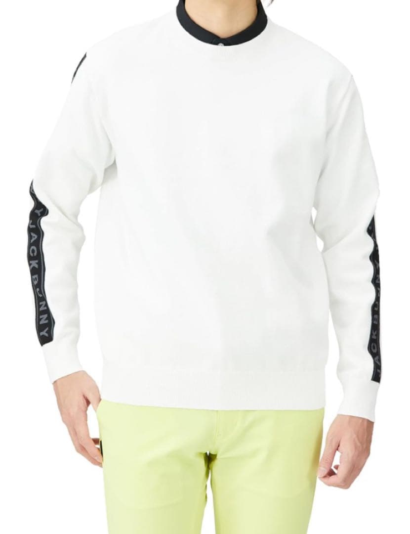 新品Jack Bunnyジャックバニーメンズ長袖クルーネックニットゴルフセーター Jack Bunny!!（ジャックバニー） ジャック バニー ゴルフウェア 長袖