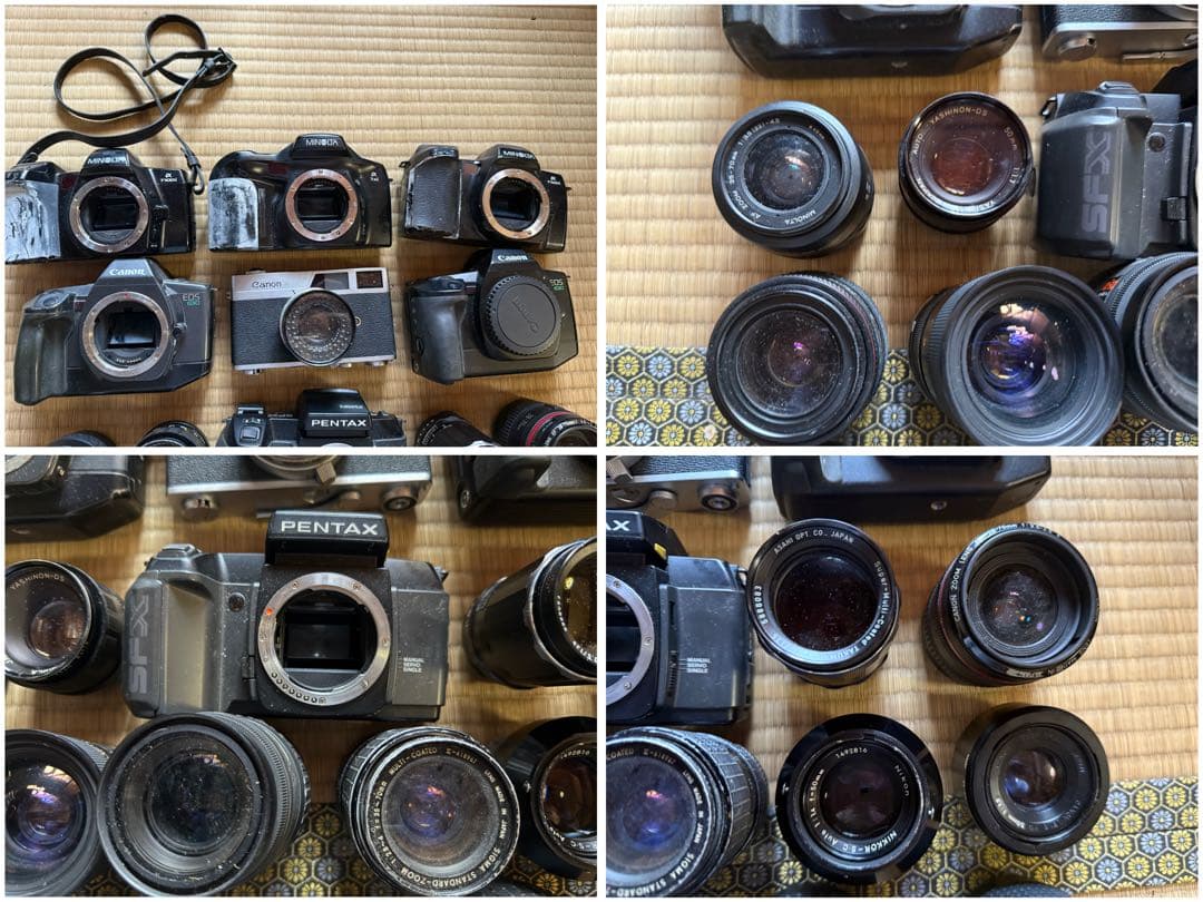 O-1698】カメラ フィルムカメラ レンズ 👖 まとめ Canon ミノルタ