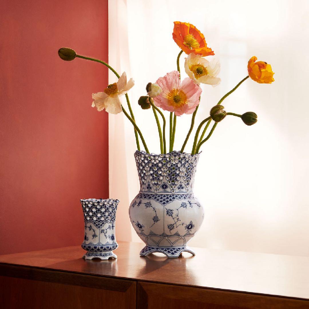 美品◼️ブルーフルーテッド フルレース ベース 11.5cm