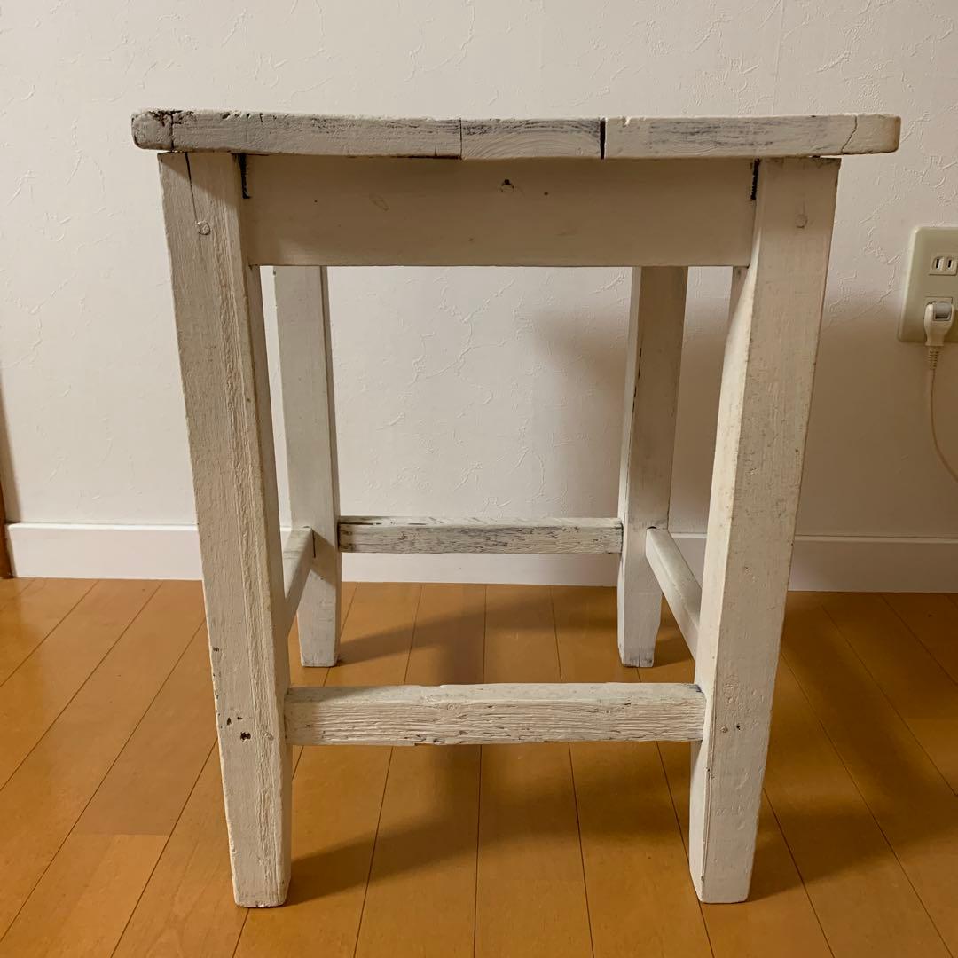 イギリス アンティーク スツール チェア 陶器ナンバープレート付き