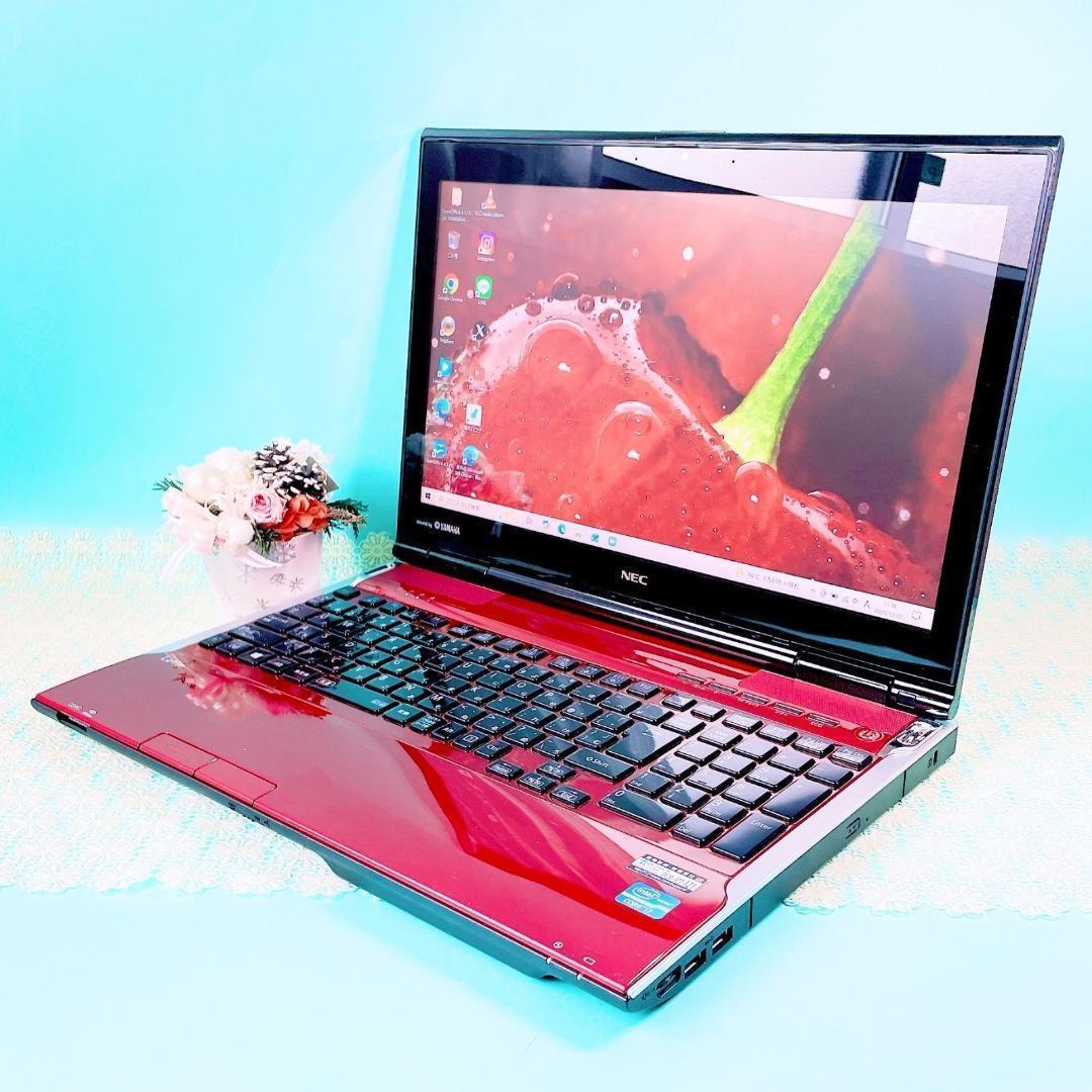 美品✨️ブルーレイ見れる❣️大容量1TB✨️Corei7赤ノートパソコン
