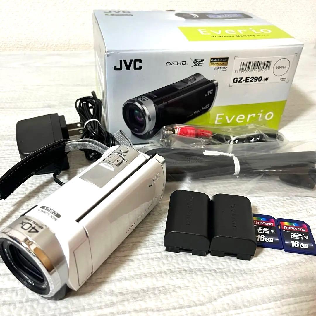 【極美品】JVC Everio GZ-E290W ホワイト Amazon | JVCケンウッド JVCKENWOOD ビデオカメラ Everio 耐衝撃 耐