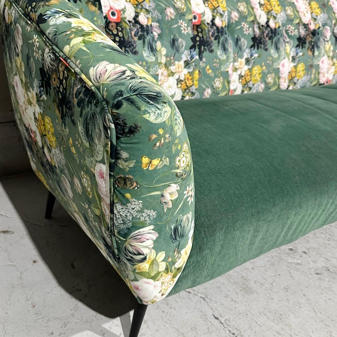 ☆東馬☆ 3人掛け 花柄ソファ クッション付 ボタニカル 高級