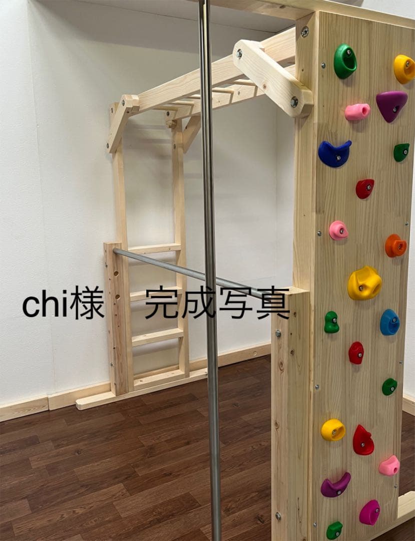 ベティ様完成写真うんていタイプC 2段階ステンレスボルダリング鉄棒