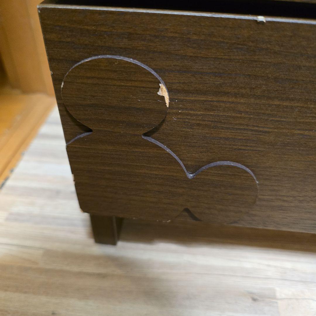 手渡し可能ディズニーベルメゾンミッキー木製ガラス扉付き収納ラック